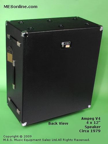 1979 Ampeg V4 amplifier head with 4 x 12 EXV4 speaker cabinet, image 4