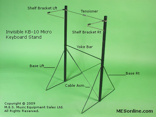 Invisible KB10 Micro Keyboard Stand, Right View.