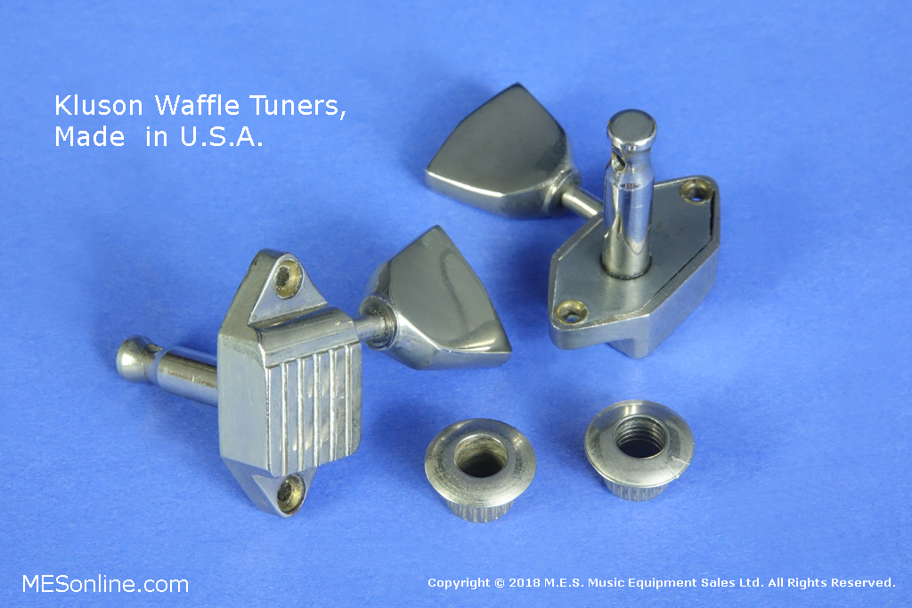 Kluson vintage waffle back 3+3 guitar tuners, image 3