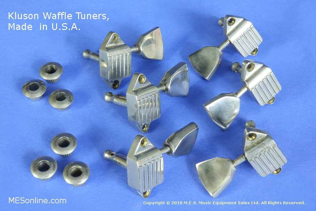 Kluson vintage waffle back 3+3 guitar tuners, image 2