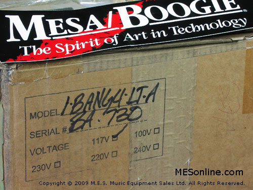 MESA-Boogie Blue Angel 4 x 10 guitar amplifier shipping carton view, Image 13